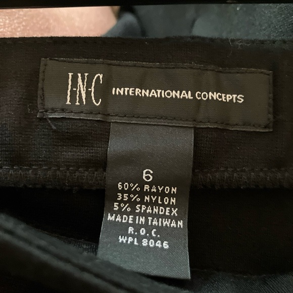 Women’s Macy’s Essentials INC Deep Black Stretch Pencil Skirt 6 NWT - Picture 3 of 4